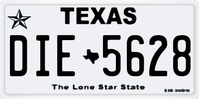 TX license plate DIE5628