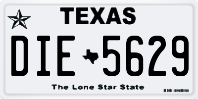 TX license plate DIE5629