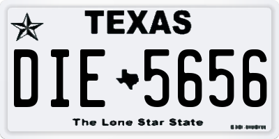 TX license plate DIE5656