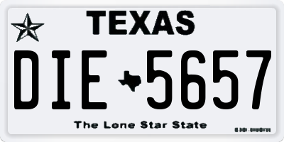 TX license plate DIE5657