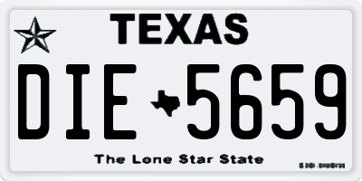 TX license plate DIE5659