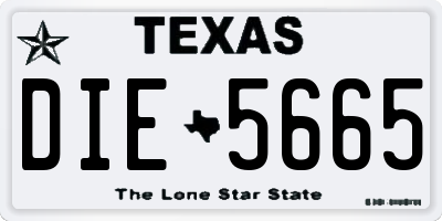 TX license plate DIE5665