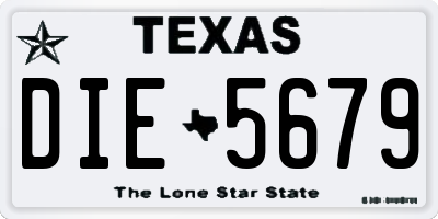 TX license plate DIE5679
