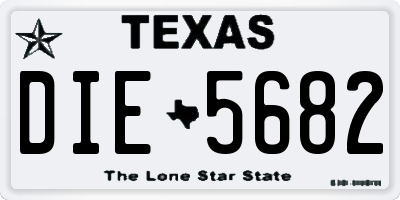 TX license plate DIE5682