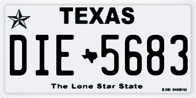 TX license plate DIE5683