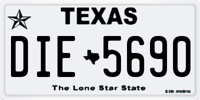 TX license plate DIE5690