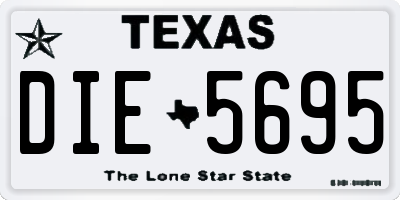 TX license plate DIE5695