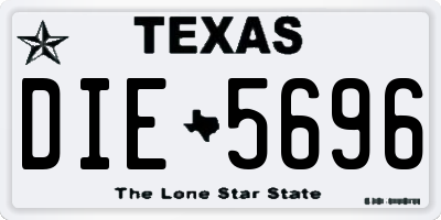 TX license plate DIE5696