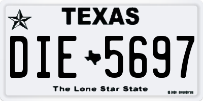 TX license plate DIE5697