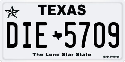 TX license plate DIE5709