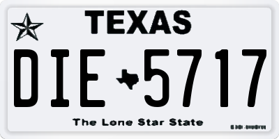 TX license plate DIE5717