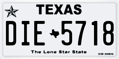 TX license plate DIE5718