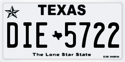 TX license plate DIE5722