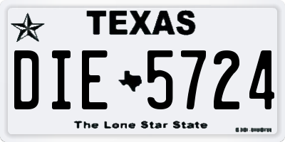 TX license plate DIE5724