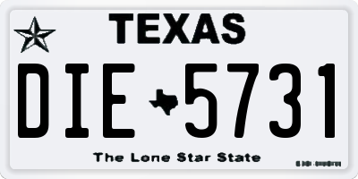 TX license plate DIE5731