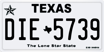 TX license plate DIE5739