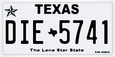 TX license plate DIE5741