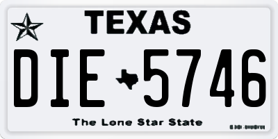 TX license plate DIE5746