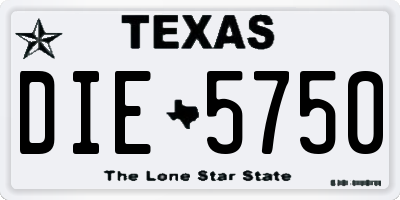 TX license plate DIE5750