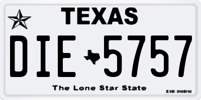 TX license plate DIE5757