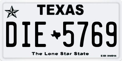 TX license plate DIE5769