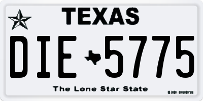 TX license plate DIE5775