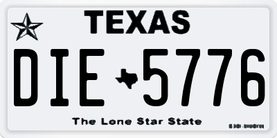 TX license plate DIE5776