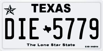 TX license plate DIE5779
