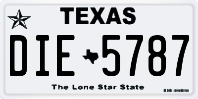 TX license plate DIE5787
