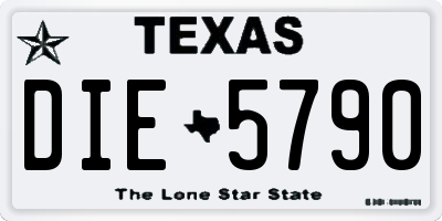 TX license plate DIE5790