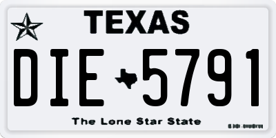 TX license plate DIE5791