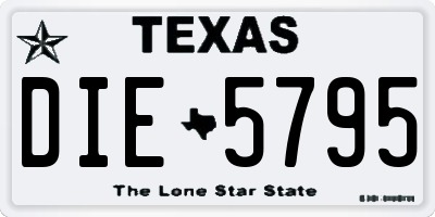 TX license plate DIE5795