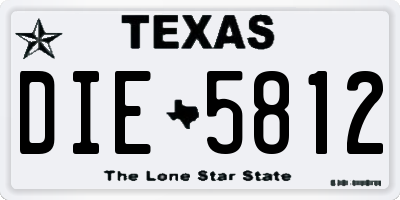 TX license plate DIE5812