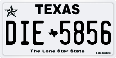 TX license plate DIE5856