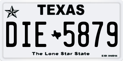TX license plate DIE5879
