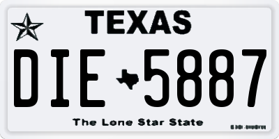 TX license plate DIE5887