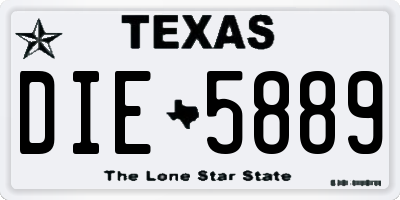 TX license plate DIE5889