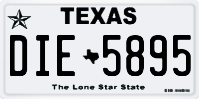 TX license plate DIE5895