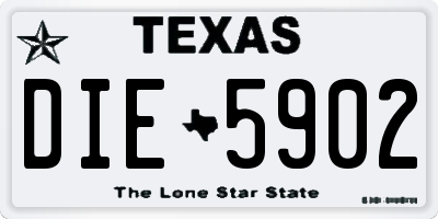 TX license plate DIE5902