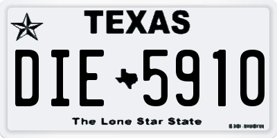 TX license plate DIE5910