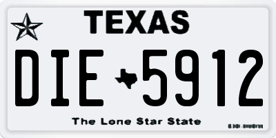 TX license plate DIE5912