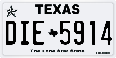 TX license plate DIE5914