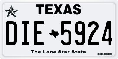 TX license plate DIE5924