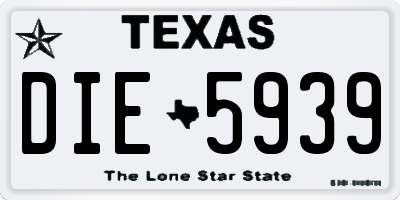 TX license plate DIE5939