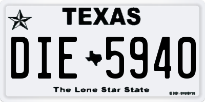 TX license plate DIE5940