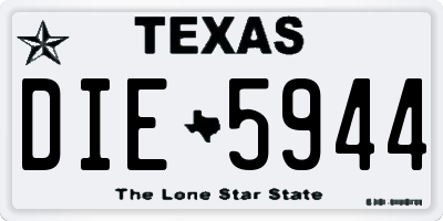 TX license plate DIE5944
