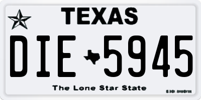 TX license plate DIE5945