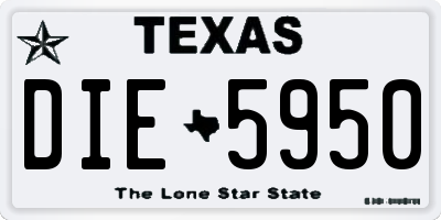 TX license plate DIE5950