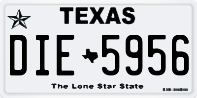 TX license plate DIE5956