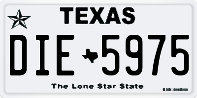 TX license plate DIE5975